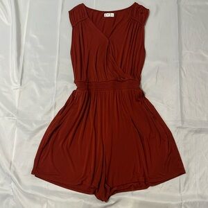 NWOT 24/7 MAURICES RUST ORANGE ROMPER JUMPSUIT